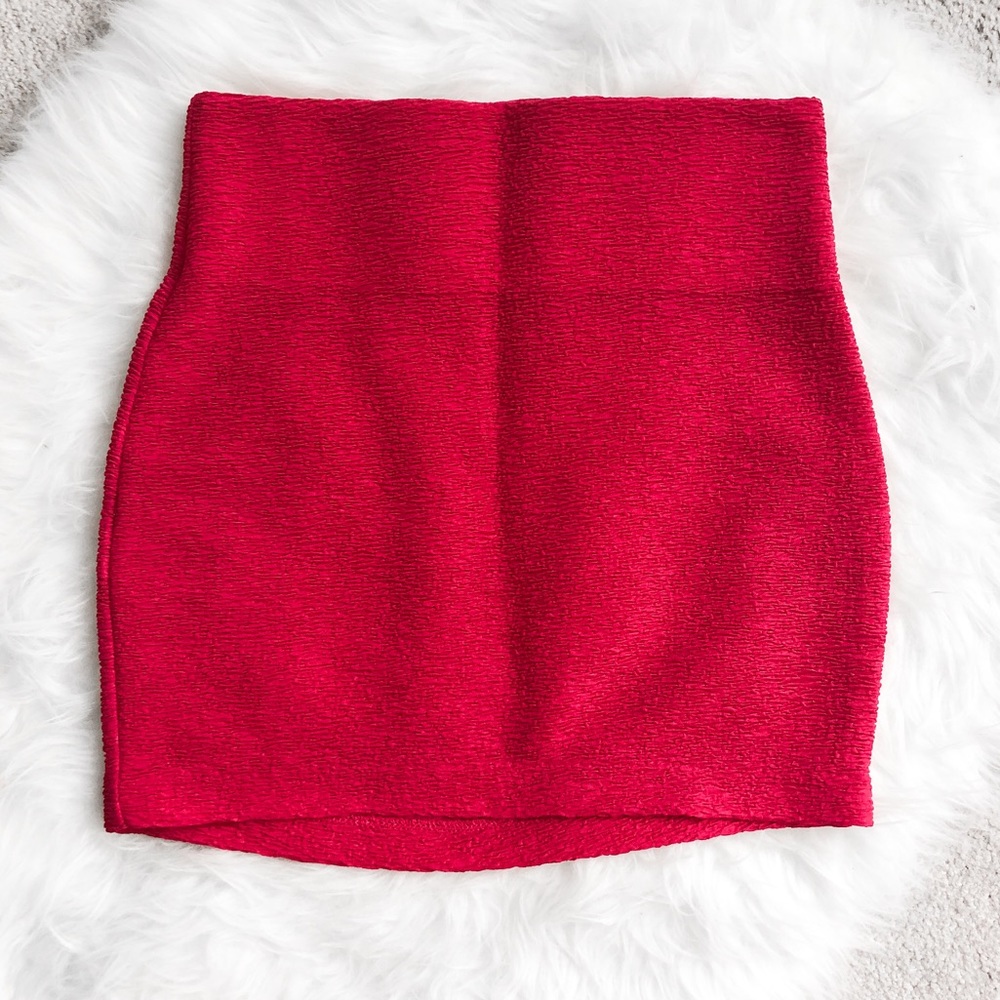 BCBGeneration Hot Neon Pink Mini Skirt